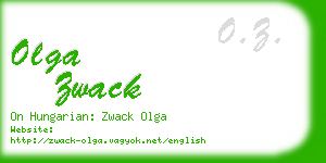 olga zwack business card